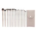 thumbnail image 1 of Professional 15-Piece Soft Bristle Makeup Brush Set - Silver Synthetic Fiber Kit for Foundation, Blending Eye Makeup, Highlighting & Contouring, Essential Tools for Beginners & Artists, 1 of 8
