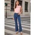 thumbnail image 4 of Pantalones Vaqueros Acampanados De Campana Elásticos Para Mujer M Azul S, 4 of 6