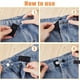 thumbnail image 3 of Extensor de cintura ajustable para pantalones, 4 unidades, de algodón negro, para cuello y botones ajustables, color negro, 3 of 6