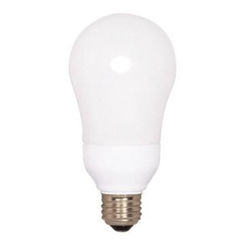 15 watt; A19 Compact Fluorescent; 4100K; 82 CRI; Medium base; 120 volts