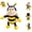 Yellow Bee, variant on Cute Bumblebee Stuffed Animals Super Soft Yellow Bee Plush Toys Stuffed Honeybee Plushies Animal with Wings Honey Bee Plush Doll Animal Toy for Kids & Lovers 13 Inch