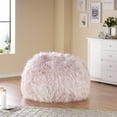thumbnail image 7 of GDF Studio Dundas Modern Glam Faux Fur 3 Foot Bean Bag, Silver Gray, 7 of 7