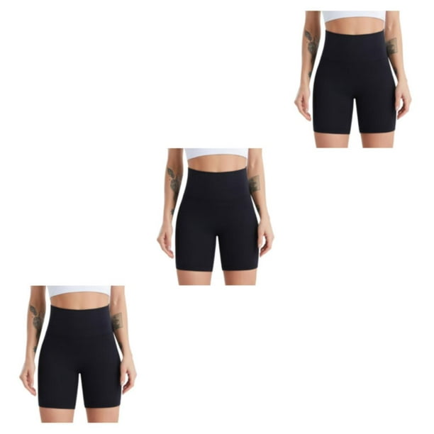 Decodeary 1/2/3 Women High Waist Sport Shorts Side Pocket Butt Hip