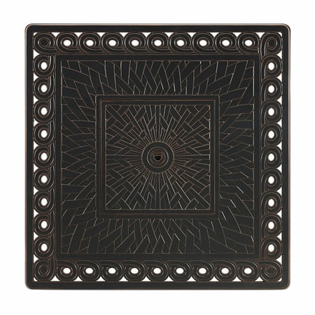 Fire Sense - Cartney Square Aluminum LPG Fire Pit - Antique Bronze