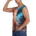 thumbnail image 3 of Haiem Men's Red And Blue Sky Dragon Print Tank Tops Summer Sleeveless Cut Off Workout T-Shirts Fitness Vest Athletic Undershirts-Medium, 3 of 8