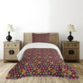 thumbnail image 4 of Ambesonne Ikat Quilted Bedspread Set 2 Pcs, Kazakhstan Motifs, Twin Size, Multicolor, 4 of 5
