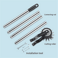 thumbnail image 4 of Edger Lawn Tool, Hand Manual Lawn Edger, Wheel Rotary Trimmer Grass Edger Shear for Garden Sidewalk ( 1.2m), 4 of 10