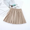 thumbnail image 3 of iiniim Girl's School Uniform Pleated Tennis Athletic A-Line Mini Skort Skater Scooters Skirts Size 2-11 Khaki 10-11, 3 of 4