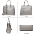 thumbnail image 6 of Dasein Women Satchel Handbags Vegan Leather Purses Tassel Shoulder Bags Work Tote for Ladies with Long Strap, 6 of 7