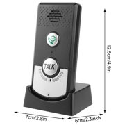 2 Way Voice Intercom, Waterproof Intercom Doorbell System, Wireless Audio Intercom for Home Hospital Office, Black