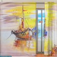 thumbnail image 2 of Splicing Pattern Oil Painting - Venice Italy Semi Sheer Curtains Window Voile Drapes Panels Treatment-55X84in for Living Room Bedroom Kids Room, 2 of 4