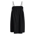 thumbnail image 5 of No Boundaries Cotton Poplin Smocked Mini Dress with Tie Straps, Women's XXS-XXL, 5 of 5