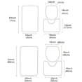 thumbnail image 2 of 3 Piece Bathroom Rug Set, Peach Pink Non Slip Bath Mat with Contour Toilet Mat and Lid Cover, Solid Color Absorbent Soft Shower Mats for Bathroom, 2 of 9