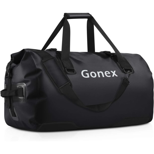 Bolsa de viaje Gonex, impermeable, 80 L, para exteriores, color negro