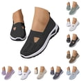 thumbnail image 5 of AUDeals Womens Orthopedic Slip On Sneakers Non Slip Arch Support Lightweight Breathable Walking Shoes (Black, 6.5), 5 of 9