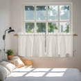 thumbnail image 4 of Pure Apricot Tier Curtains, Simple Solid Color Light Filtering Kitchen Curtains, 2Pcs Rod Pocket Half Window Treatments Panels for Sink Cafe Cabinet Camper 27.5x24 Inches, 4 of 9