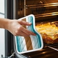 thumbnail image 3 of Modern Brown Teal Pot Holders for Kitchen Heatproof Potholder, 3 Pack Boho Contemporary Geometric Striped Hot Pads Multipurpose Oven Pads Cloth Potholders Trivet for Cooking Baking, 3 of 8
