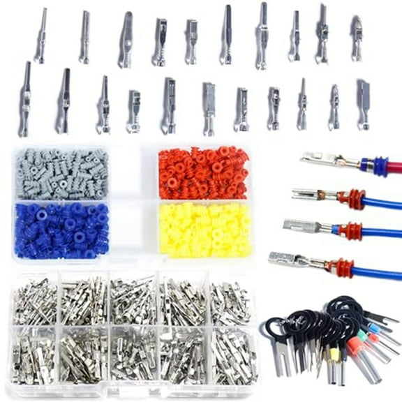 618PCS Automotive Connector Pins Kit and Female Wire Seals Removal Tool Kit
