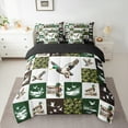 thumbnail image 2 of Homewish Mallard Duck 7-Piece Twin Bedding Sets For Teens Boys Girls,Geometric Plaid Grid Bedding Comforter Set,Green Camo Camouflage Breathable Sheet Sets,Breathable Home Decor,Reversible, 2 of 8