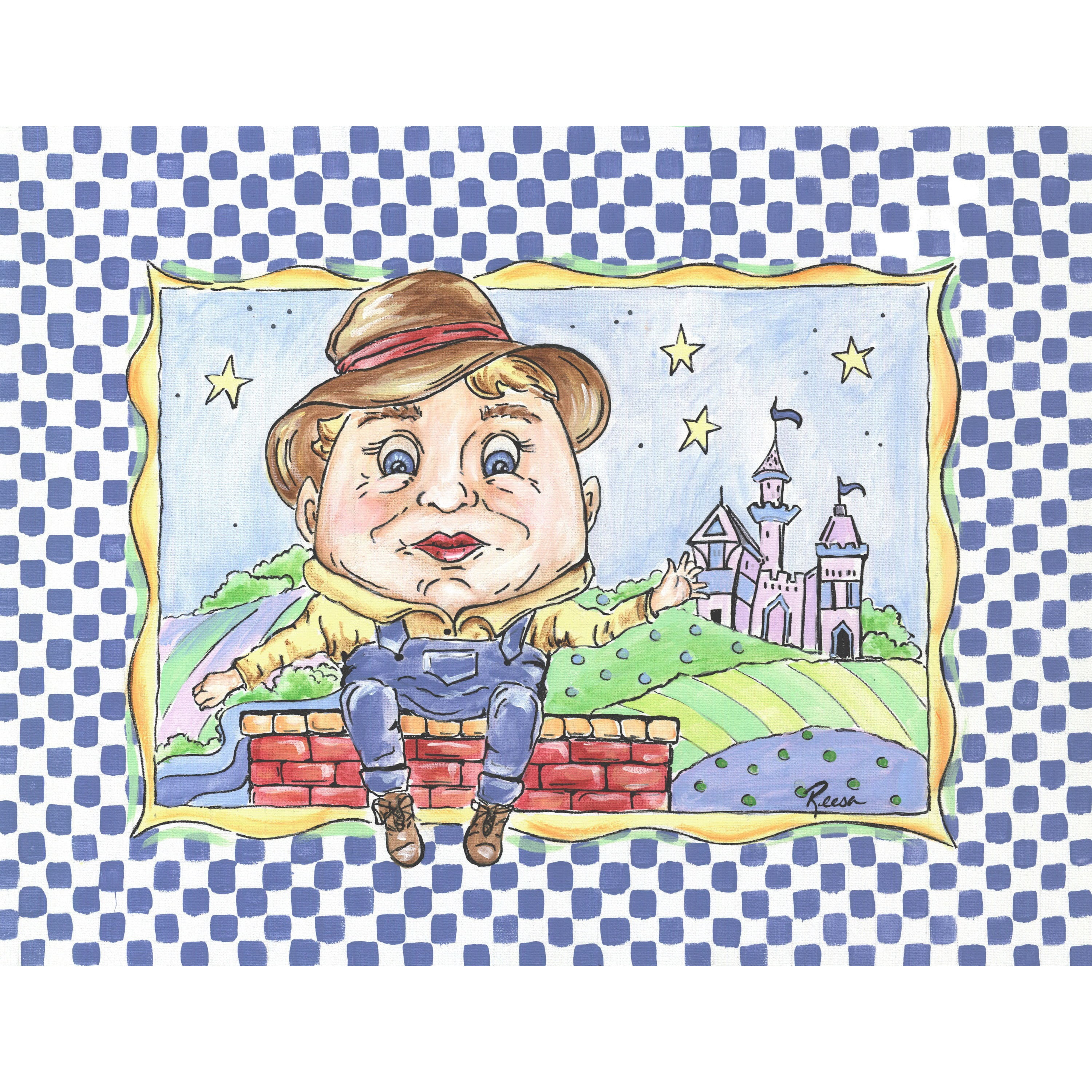 Marmont Hill "Humpty" by Reesa Qualia Painting Print on Wrapped Canvas