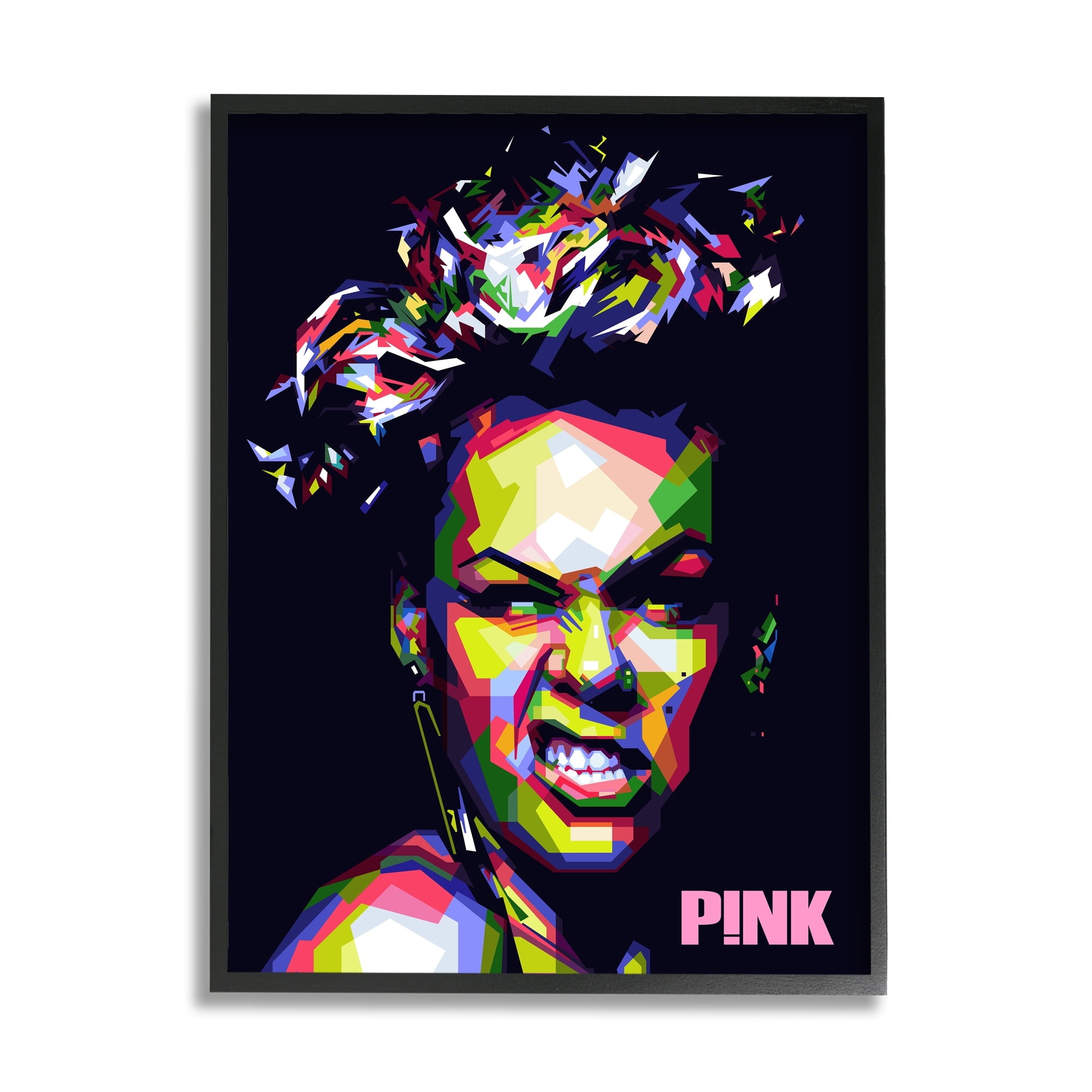 Stupell Industries Modern Pink Portrait Abstract Geometric Pattern Bold Shapes, 24 x 30, Design by Birch&Ink
