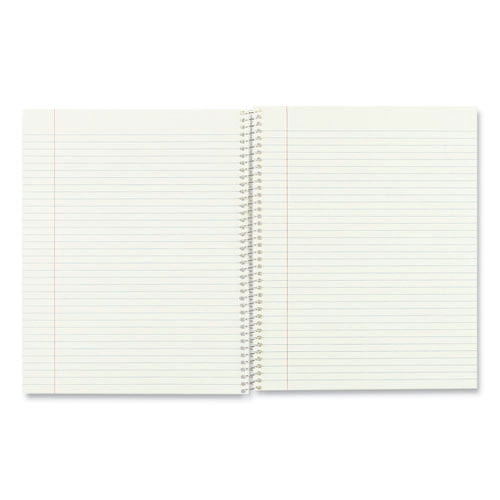Single-Subject Wirebound Notebooks, 1 Subject, Narrow Rule, Brown Cover, 10 X 8, 80 Eye-Ease Green Sheets | Bundle of 5 Each