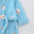 thumbnail image 6 of Boys Girls Kids Thick Coral Fleece Bathrobe,Warm Cozy Hooded Robe with Adjustable Belt,Cute Print,for Boys Girls Toddlers 18-24 Months 2-12T for Cold Weather Kids Pajamas,Dark Blue,Size 10-12T, 6 of 6