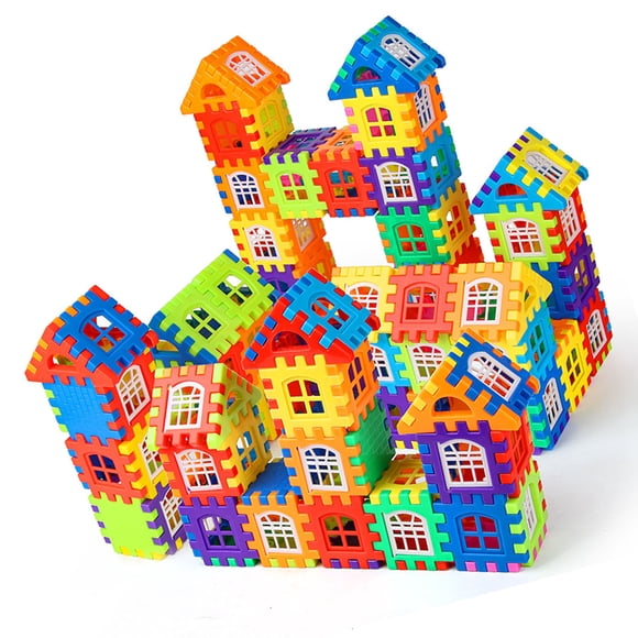 Jouet de Construction de Blocs de Maison, Jouet Casse-Tête 3D d'Apprentissage Précoce Spacieux de Blocs de Construction de Maison pour Garçons Filles