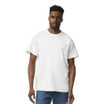 thumbnail image 5 of Gildan Men’s Heavy Cotton Short Sleeve T-Shirt, Taped Neck Blank White Casual Tee, 9 Pack, S, 5 of 5