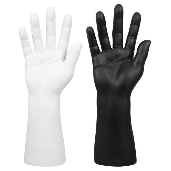 2 Realistic Male Hand Mannequins for Displaying Jewelry Rings Bracelets Watches Gloves for Home or Store Use