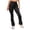 AA-Black, variant on Flare Yoga Pants Women's High Waist Flared Yoga Pants Stretchy Elastic Ribbed Trousers for Fitness Running and Casual Everyday Activewear L Red