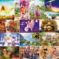 thumbnail image 4 of 1000pcs/set Paper Puzzles Scenery Puzzle for Children Adult Pressure Relief Toys Color:2#, 4 of 8