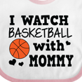 thumbnail image 4 of Inktastic I Watch Basketball with Mommy Boys Baby Bib, 4 of 4