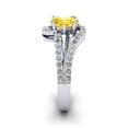 thumbnail image 3 of SuperJeweler 1.40 Carat Oval Shape Citrine and Fancy Diamond Ring In Sterling Silver For Women, 3 of 6