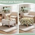 thumbnail image 6 of Xoenoiee Sunflower Bee Print Stretch Velvet Ottoman Slipcover Square Folding Storage Stool Ottoman Cover Breathable Footstool Covers Slipcover Chair Covers for Living Room, L, 6 of 7