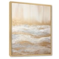 thumbnail image 2 of Designart "Contemporary Beige And Gold River Scenery V" Coastal Ocean Floater Framed Wall Art Prints, 2 of 5