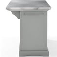 thumbnail image 5 of Pemberly Row Transitional Wood/Stainless Steel Kitchen Island in Gray/Chrome, 5 of 15