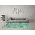 thumbnail image 3 of Ahgly Company Indoor Round Persian Light Blue Traditional Area Rugs, 6' Round, 3 of 4