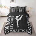 thumbnail image 2 of Feelyou Gymnastics Sports Bedding Comforter Set 7 Pieces, Ballet Princess Full Bedding Set, Teens Kids Girls Women Reversible Fitted Sheet Flat Sheet, Microfiber Bedroom Decor, 2 of 7