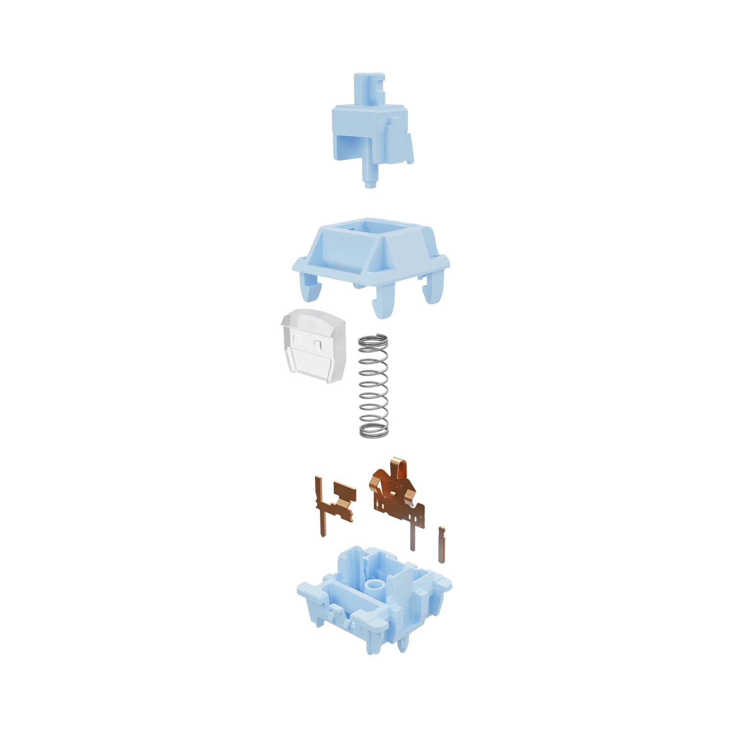 Gateron Smoothie Series Linear Switch, 5-Pin Pre-lubed Full POM Keyboard Switch for MX Mechanical Keyboard, Sea Salt Smoothie (105PCS)