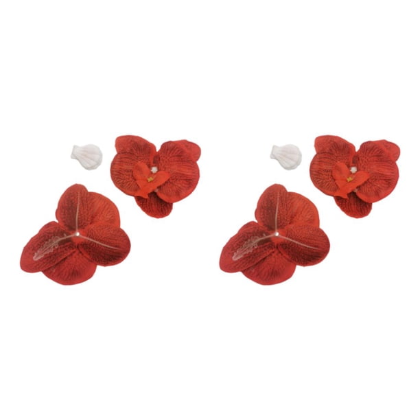 Pétalos de orquídeas artificiales Inteprter Seda 50 Uds. Bajo rojo 2Conjunto
