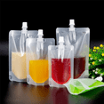 thumbnail image 1 of 150PCS 100Ml Liquid Stand Bag Leak Proof Drink Packaging Bag Spout Pouch for Beverage Juice Milk Coffee Storage, 1 of 10