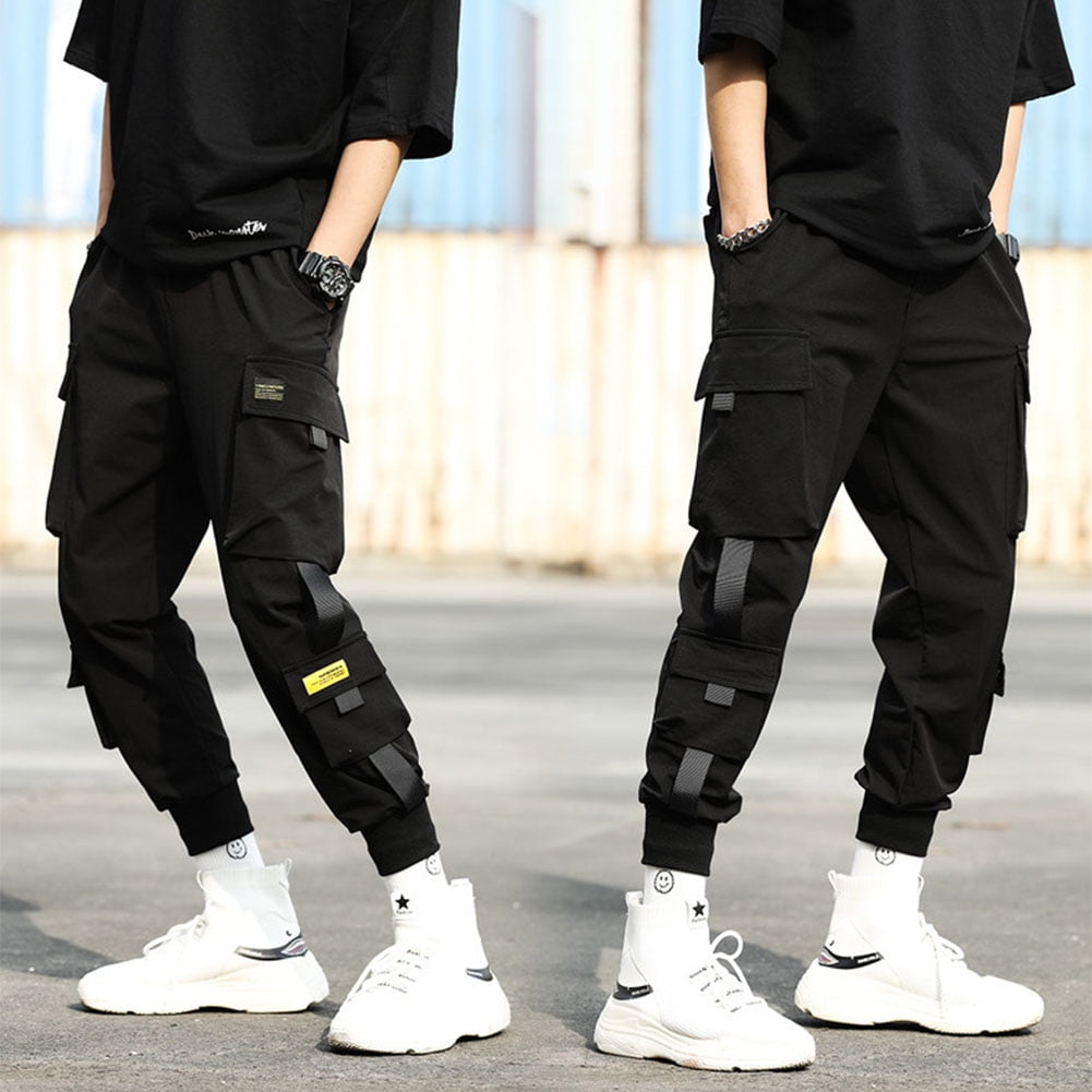 Black cargo harem pants sale