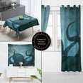 thumbnail image 4 of Navy Blue Nautical Octopus Shower Curtains for Bathroom Cool Ocean Kraken Deep Sea Anime Theme Funny Octopus Bathroom Decor Polyester Fabric-72" x 72", 4 of 6