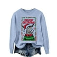 thumbnail image 4 of Karight Ugly Christmas Sweaters for Women, Santa Graphic Crewneck Long Sleeves Knit Pullover Tops Soft Warm Sweatshirts, 4 of 9
