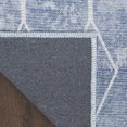 thumbnail image 5 of 8' x 10' Blue and Off White Geometric Power Loom Washable Area Rug, 5 of 5