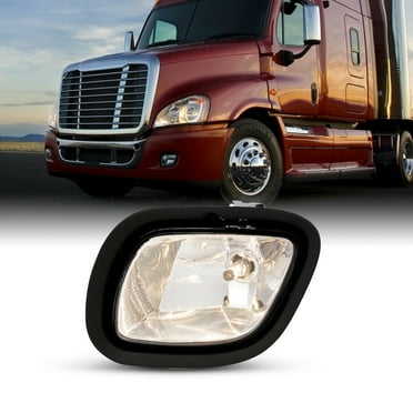 AKKON - Fit 2008-2017 Freightliner Cascadia Class 8 Truck Front Bump Fog Light Lamp Chrome OE Design Driver Side