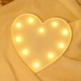 thumbnail image 5 of Valentine's Day Heart Light, LED Heart Shaped Night Light for Bedroom,Battery Operated Romantic Lamp for Proposal,Anniversary, Wedding Decor, Red & White Plastic Table Lamp for Gifts, Party Supplies, 5 of 8