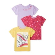 365 Kids from Garanimals Girls T-Shirts with Short Sleeves, 3-Piece, Sizes 4-10