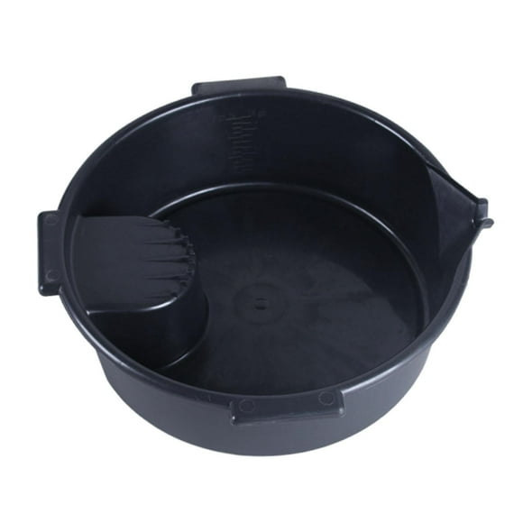LOVIVER Oil Change Drain Pan Black Heavy Duty Lightweight Motor Oil Drip Catcher Pan 6L